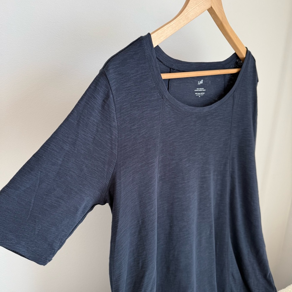 J.Jill NWOT Women's Pima Seamed Elbow-Sleeve Tunic, 100% Pima Cotton, XL - Picture 4 of 6